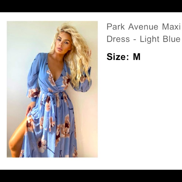 Maxi Dress Blue floral dress - Picture 1 of 2